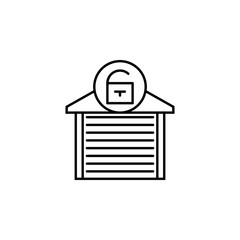 Aufkleber - open garage sign icon. Element of automation icon for mobile concept and web apps. Thin line open garage sign icon can be used for web and mobile. Premium icon
