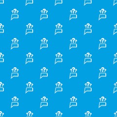 Poster - Question pattern vector seamless blue repeat for any use