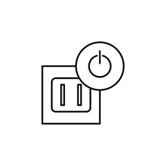 Aufkleber - electrical outlet icon. Element of automation icon for mobile concept and web apps. Thin line electrical outlet icon can be used for web and mobile. Premium icon