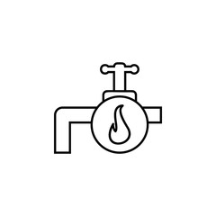 Poster - hot water sign icon. Element of automation icon for mobile concept and web apps. Thin line hot water sign icon can be used for web and mobile. Premium icon