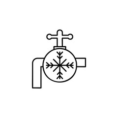 Aufkleber - cold water sign icon. Element of automation icon for mobile concept and web apps. Thin line cold water sign icon can be used for web and mobile. Premium icon