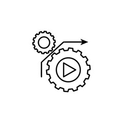 Aufkleber - direction of the mechanism icon. Element of automation icon for mobile concept and web apps. Thin line direction of the mechanism icon can be used for web and mobile. Premium icon