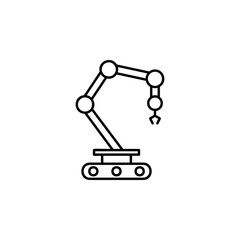 Aufkleber - robot in production icon. Element of automation icon for mobile concept and web apps. Thin line robot in production icon can be used for web and mobile. Premium icon