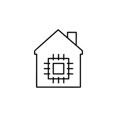 Aufkleber - smart House icon. Element of automation icon for mobile concept and web apps. Thin line smart House icon can be used for web and mobile. Premium icon