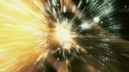 Wall Mural - Traveling through star fields and supernova in deep space (Loop).