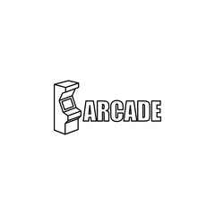 Poster - logo arcade games icon. Element of cybersport icon for mobile concept and web apps. Thin line logo arcade games icon can be used for web and mobile
