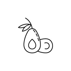 Poster - avocado dusk style icon. Element of fruits and vegetables icon for mobile concept and web apps. Dusk style avocado icon can be used for web and mobile
