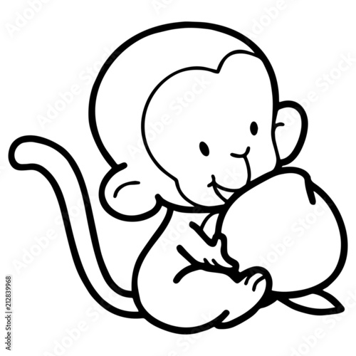 Cute Monkey Cartoon Black And White - 21sinhala.blogspot.com