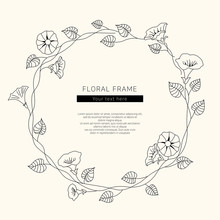 Floral Frame Vector Illustration.