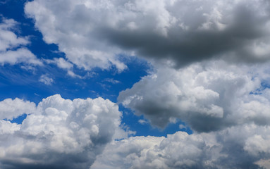 This panoramic picture beautiful panorama blue sky and white clouds