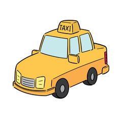 Sticker - vector of taxi