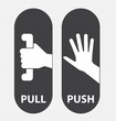 push and pull, vector illustration