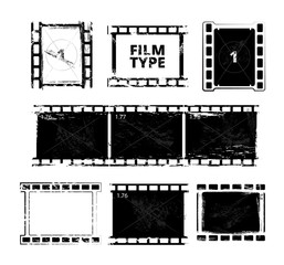 Poster - film strip template. vector pictures isolate