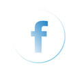 Leinwandbild Motiv F letter, F symbol, facebook logo icon, vector design illustration