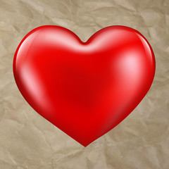 Wall Mural - Red Heart Isolated