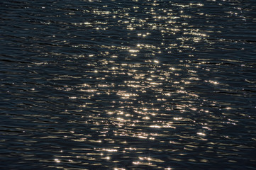 sun glare on the water