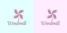 Windmill logo, illustration, vector
