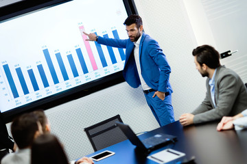 Picture of business seminar in conference room