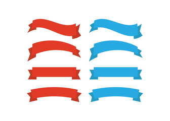 Wall Mural - glossy red ribbon vector. banner ribbon vector set