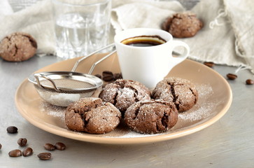 Wall Mural - Chocolate cookies with cracks