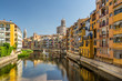 The Onyar river in Girona Catalonia Spain