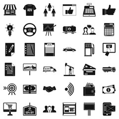 Poster - Finance business icons set. Simple style of 36 finance business vector icons for web isolated on white background
