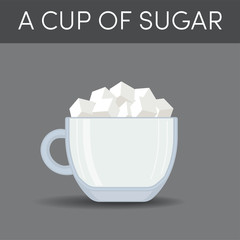 A cup of sugar, vector