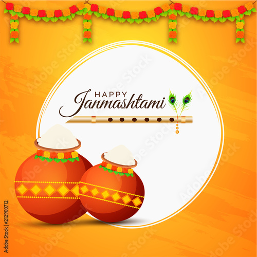 Abstract Yellow Background Decorated With Floral Garland Golden