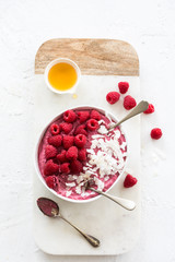 Wall Mural - Raspberry vegan pudding