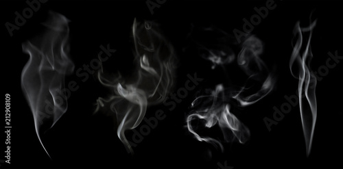 Cuadros en Lienzo White smoke on black background