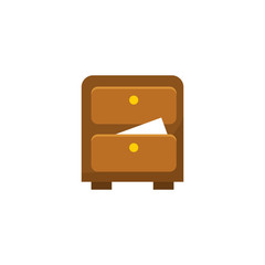 Poster - Cabinet archive - file drawer - office storage - business icon - flat vector illustration isolated on white background.