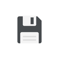 Poster - Save icon - computer symbol - memory storage - information disc - flat vector illustration isolated on white background.