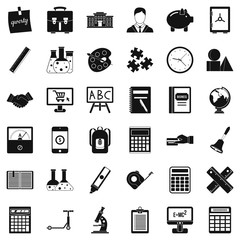 Wall Mural - Phone icons set. Simple style of 36 phone vector icons for web isolated on white background