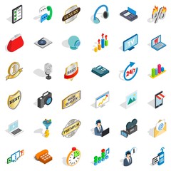 Poster - Its service icons set. Isometric style of 36 its service vector icons for web isolated on white background