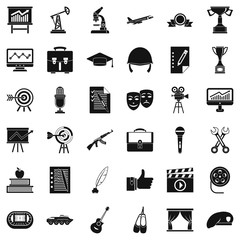 Poster - Career icons set. Simple style of 36 career vector icons for web isolated on white background