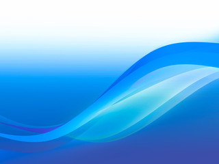 Abstract header color wave design element with blue lighting effect. Blue line and wave.