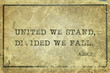 united we stand Aesop