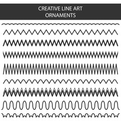 Wall Mural - Creative vector illustration of hand drawn line frames set isolated on transparent background. Seamless doodle geometric pattern. Art design sketch ornaments. Abstract concept graphic element