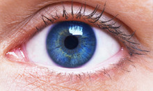 Girl's Blue Eye Close Up