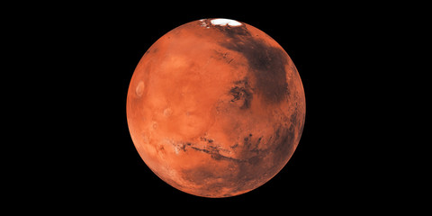 Wall Mural - mars planet red black
