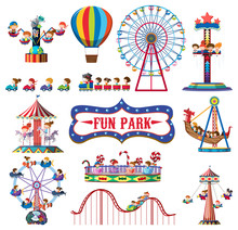 A Set Of Fun Park Rides