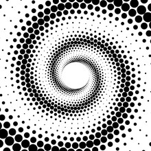 Оригинальный абстрактный фон из Полутоновых круглых точек с пробелом для вставки текста или логотипа. Векторная иллюстрация.