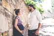 © Louis-Photo - Pregnant couple portrait outside in the neighborhood