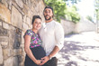 © Louis-Photo - Pregnant couple portrait outside in the neighborhood