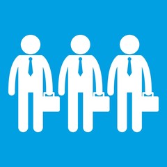 Poster - Business icon white isolated on blue background vector illustration