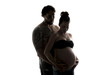 © Louis-Photo - against the light portrait of pregnant couple