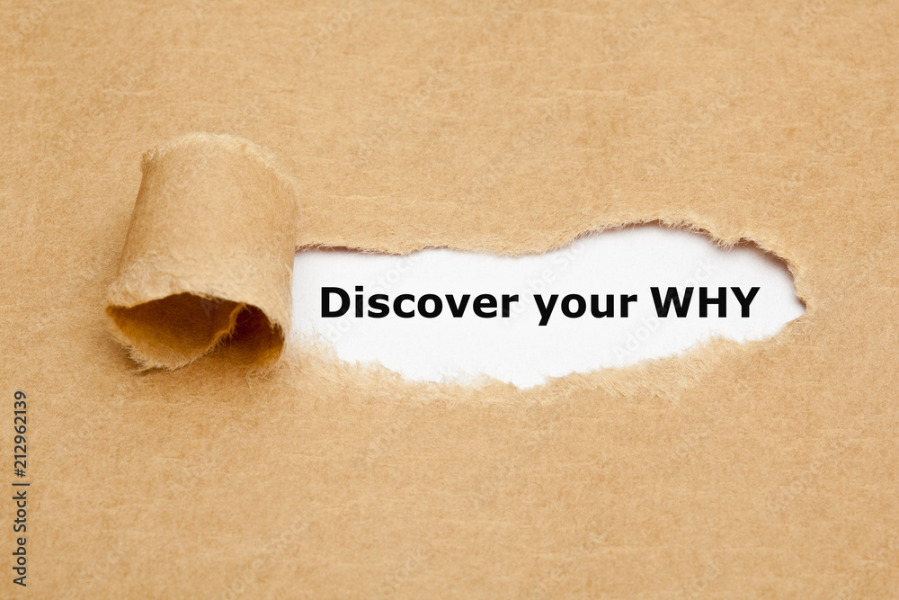 Discover Your Why Torn Paper Concept - obrazy, fototapety, plakaty 