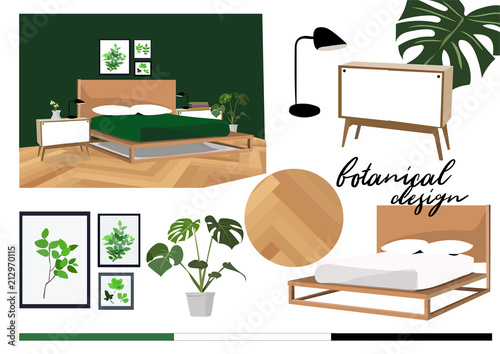 Vector Interior Design Illustration Furniture Collection