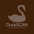 © desbayy - Swan Scan technology logo vector element. Animal Technology Logo template