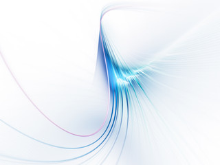 Fototapete - Abstract blue and white background texture. Dynamic lines and halftone effects pattern. Detailed fractal graphics. Science and technology concept.
